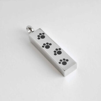 colgante cenizas plata con huellas