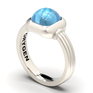 Elegance azul anillo