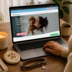 Persona consultando la web de Adiós Mascota para calcular el precio de una despedida respetuosa para su mascota